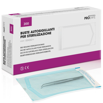 Buste Autosigillanti per Sterilizzazione Strumenti 135x260 200 Pz