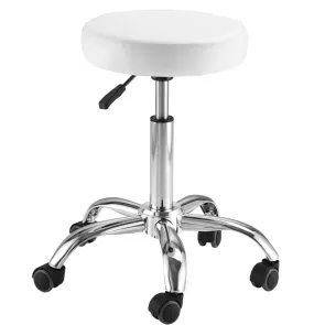 Sgabello Estetista Bianco Regolabile Sedia per Trattamenti Estetici XANITALIA
