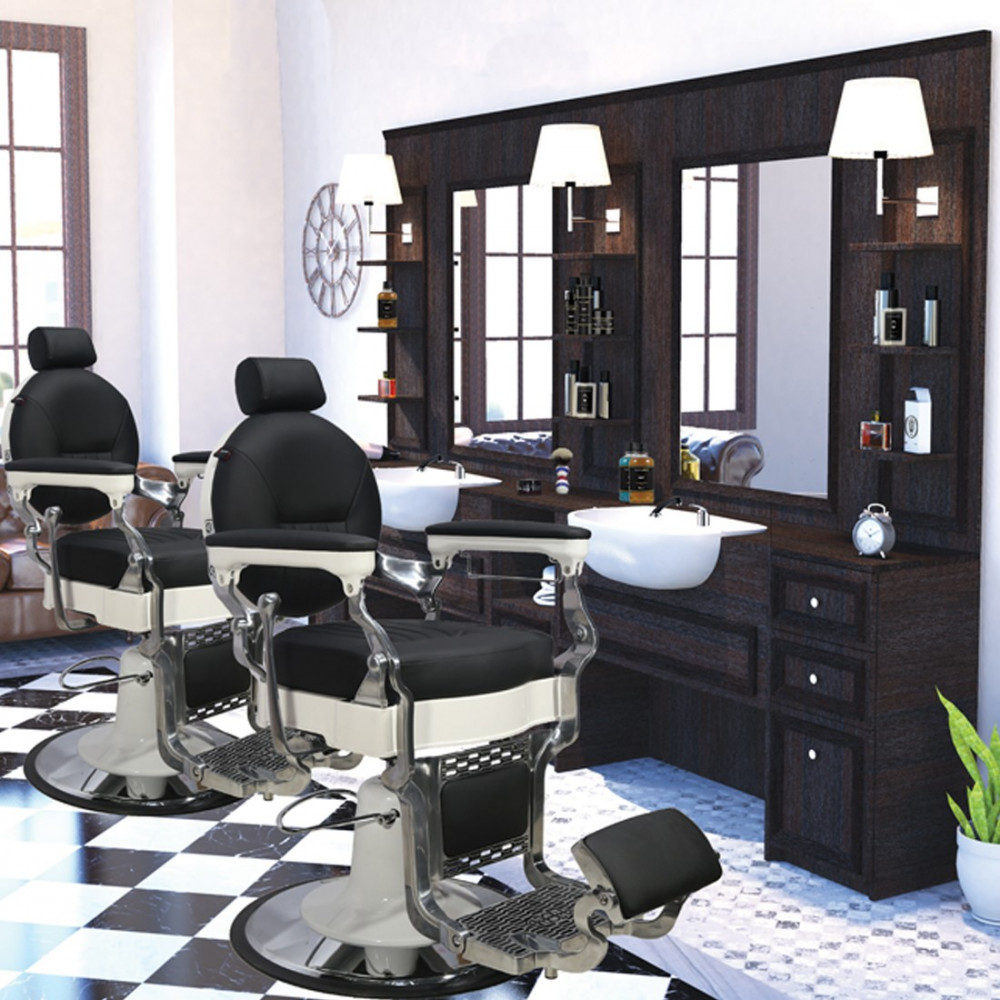 Barbiere. Salone di bellezza vintage. Accessori per parrucchieri