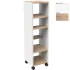 Espositore a Colonna 6 Ripiani in Legno con Rotelle MELCAP