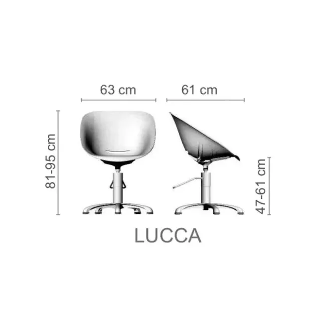 sedie per parrucchiere misure
