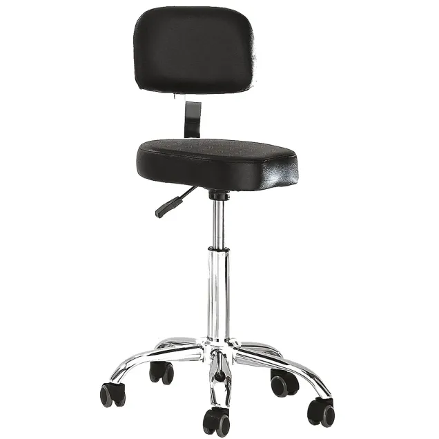 Sgabello Parrucchiere Regolabile Sedia con Schienale e Pompa Idraulica XANITALIA