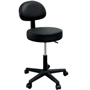 Sgabello Parrucchiere Regolabile Sedia con Schienale e Pompa Idraulica MELCAP