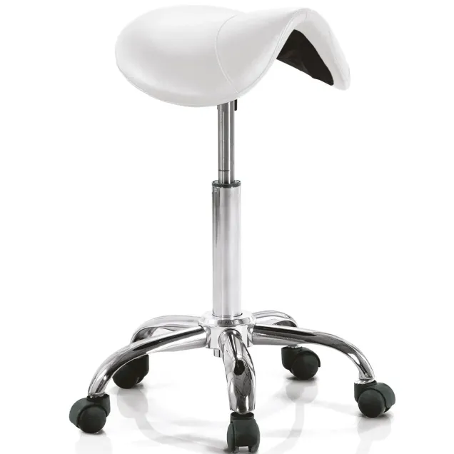 Sgabello a Sella Estetista Regolabile con Pompa Idraulica XANITALIA