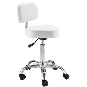 Sgabello Estetista Regolabile Sedia per Trattamenti Estetici con Schienale e Pompa Idraulica XANITALIA