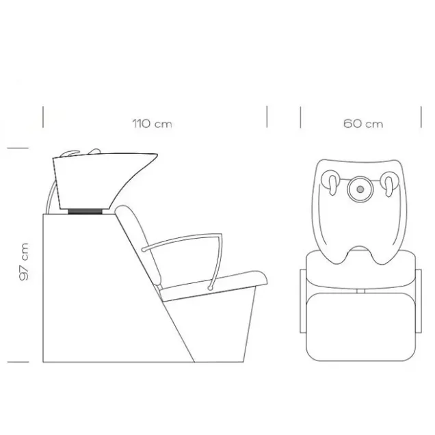 Misure Lavatesta per Parrucchieri