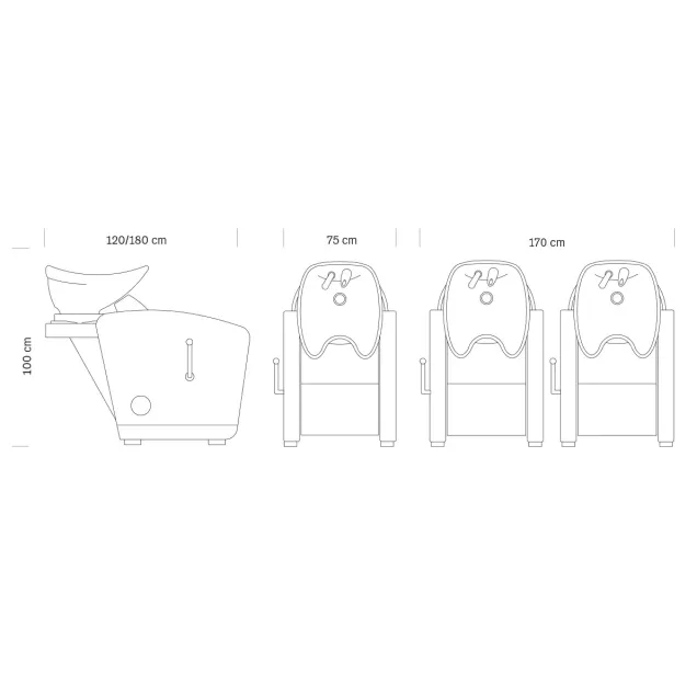 Misure Lavatesta per Parrucchieri