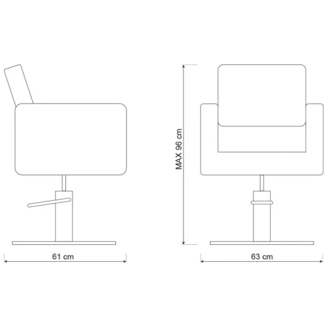 Poltrona Parrucchiere da Salone Diamond Nera MELCAP