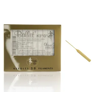 Aghi Ballet per Elettrodepilazione Definitiva in Acciaio Inox Oro 50 pz LABOR 2