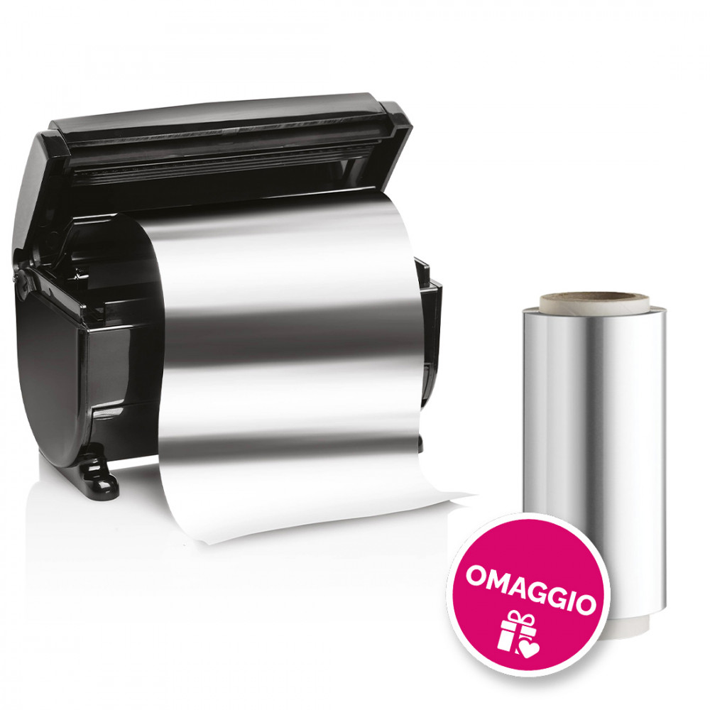 Dispenser Taglia Carta Stagnola per Meches con Rotolo in Alluminio 13 cm Omaggio XANITALIA