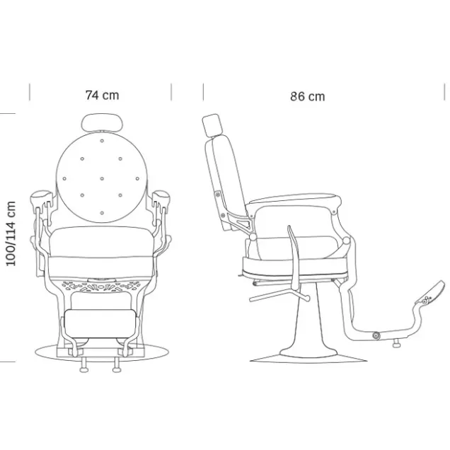 Misure Poltrona Barbiere Vintage