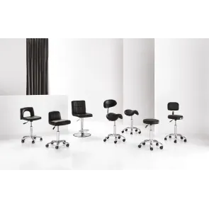 Sgabello Parrucchiere Regolabile Sedia con Pompa Idraulica XANITALIA 2