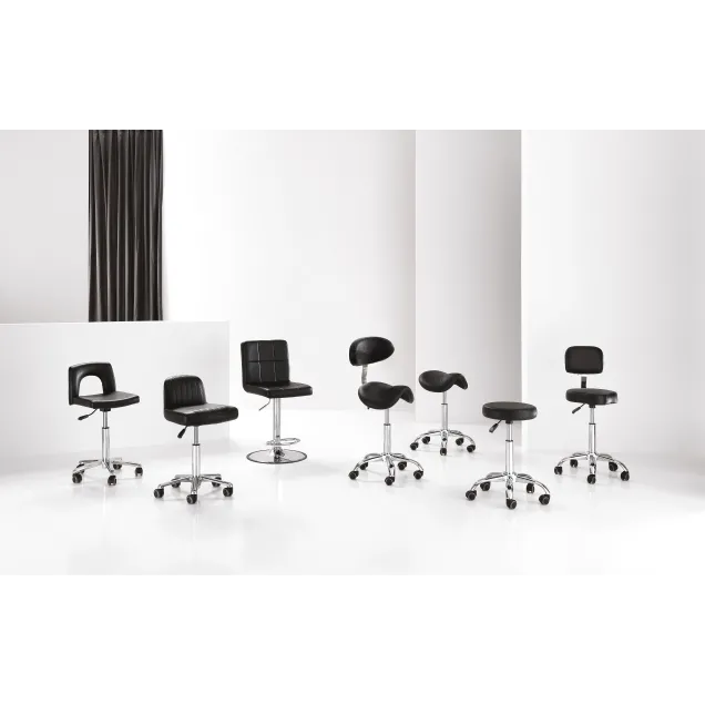 Sgabello Parrucchiere Professionale Regolabile Nero