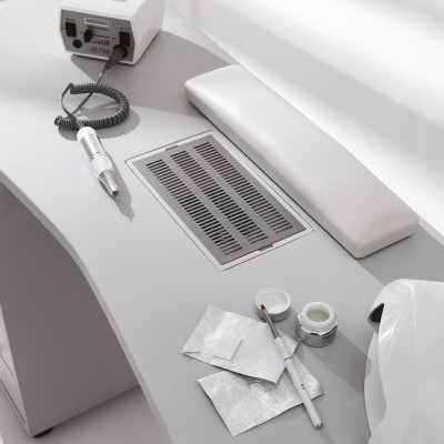 Mira DP-78 - Tavolo da manicure con vetro temperato e aspiratore unghie -  Mira Beauty Equipment