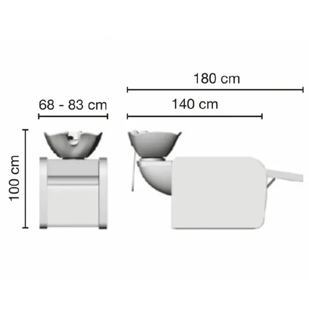 Lavatesta per Parrucchieri Misure