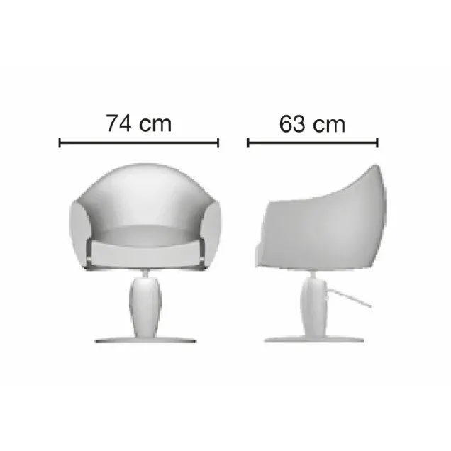 sedia parrucchiere misure