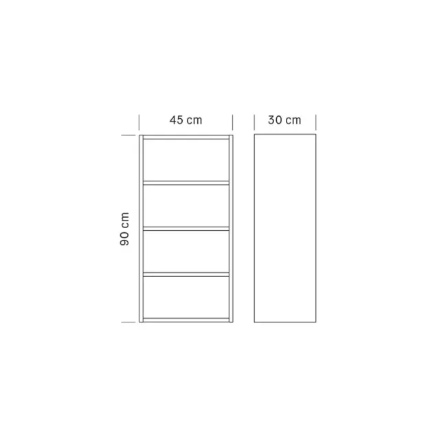 Misure Espositori a Parete con Vani a Giorno