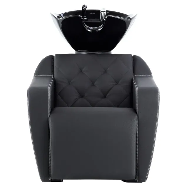 lavatesta parrucchieri con lavandino nero