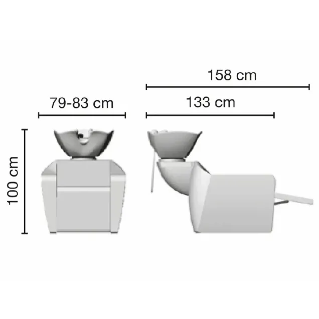 lavatesta per parrucchiere misure