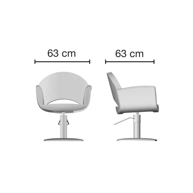poltrona per parrucchiere misure