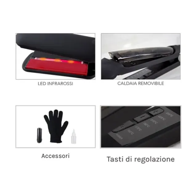 piastra a vapore per capelli