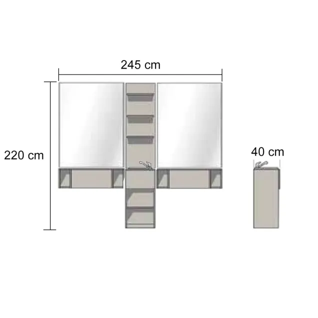 postazione barbiere misure