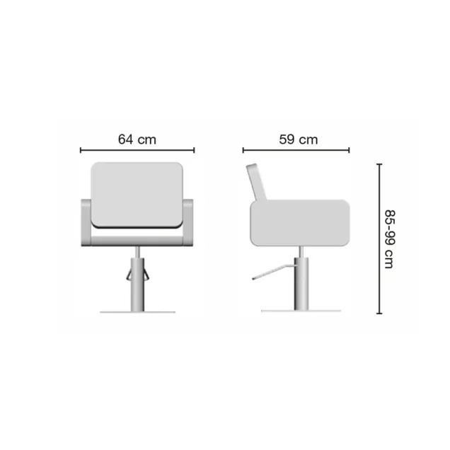 sedie parrucchiere misure