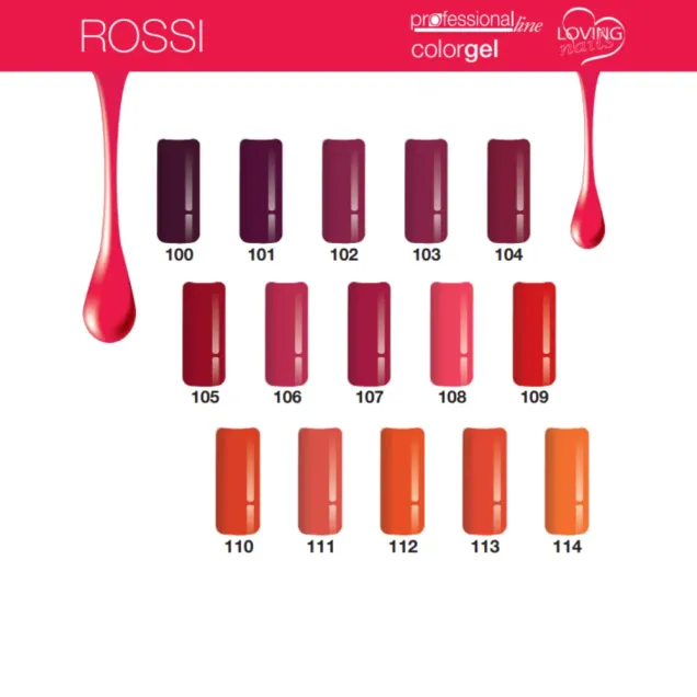 gel unghie rosso