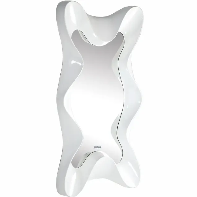 specchio parrucchiere bianco