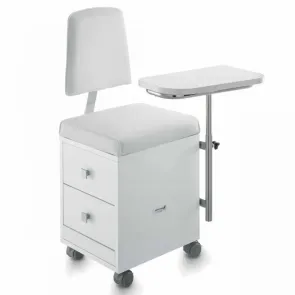 Carrello Manicure Professionale con Schienale e 2 Cassetti