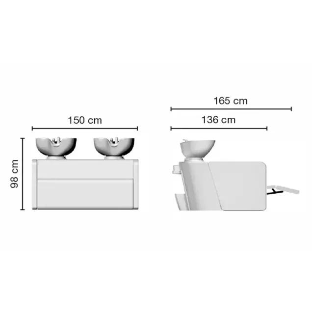 misure lavatesta parrucchieri