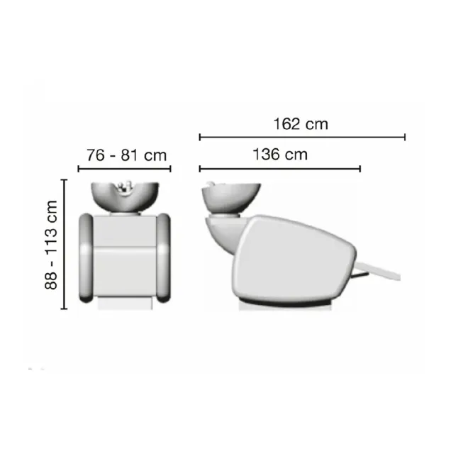 lavaggi per parrucchieri misure
