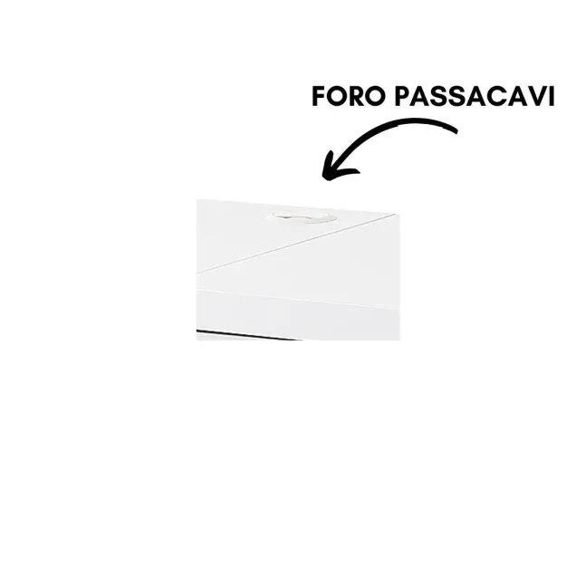 tavolino per manicure con passacavi