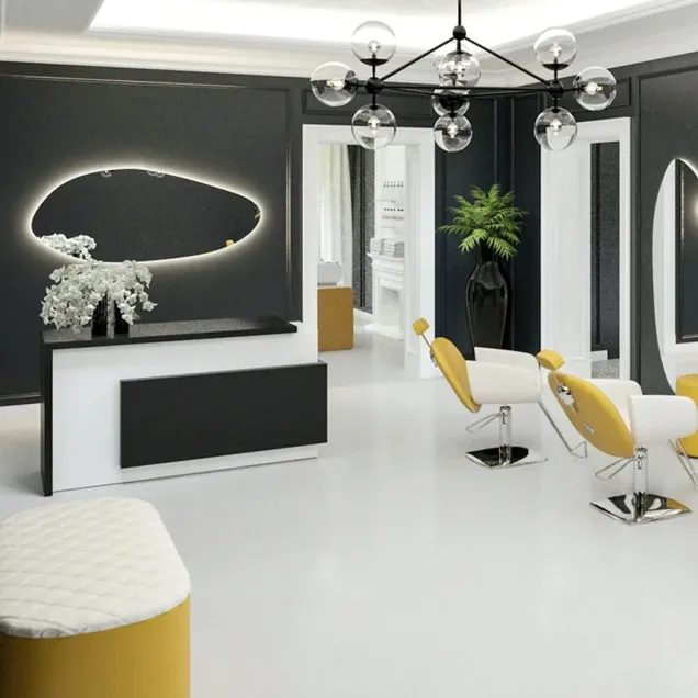 specchio postazione parrucchiere