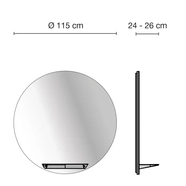 specchio parrucchiere misure