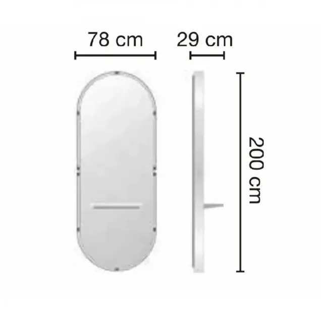 specchi parrucchieri misure
