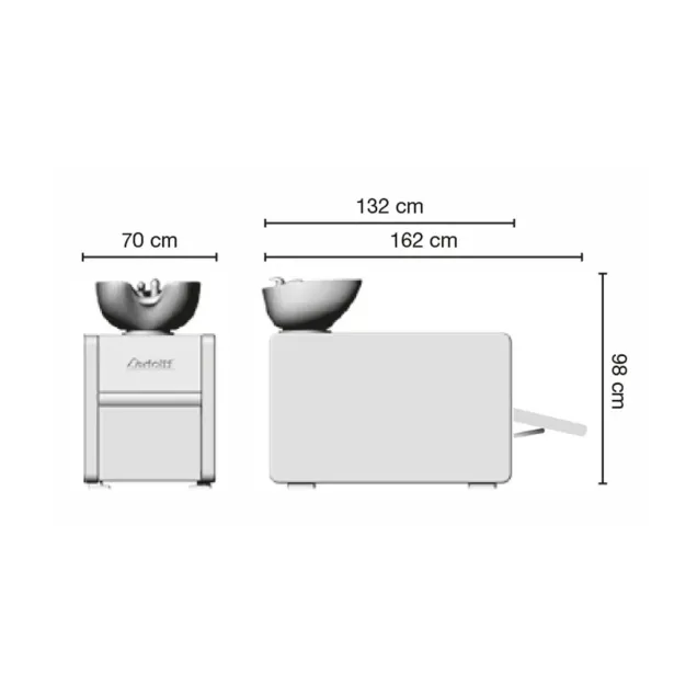 lavatesta per parrucchiere misure