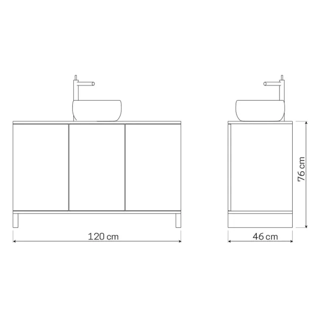 mobili con lavabo cento estetico