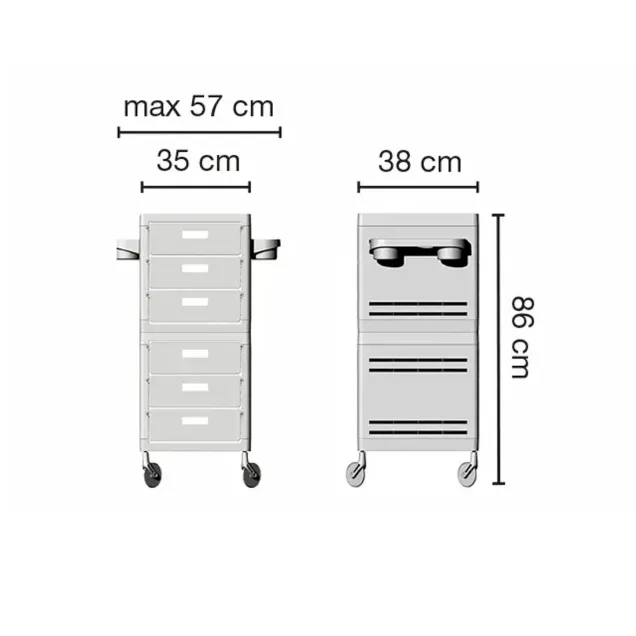 Ceriotti Carrello Parrucchiere misure