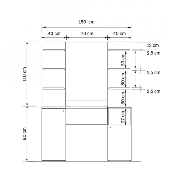 Arredi Barber Shop Mobile Misure