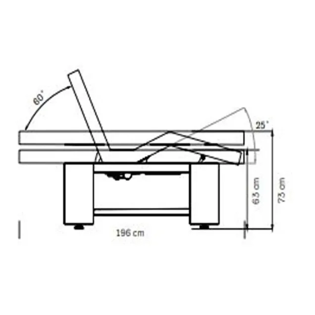 lettino elettrico per estetica misura