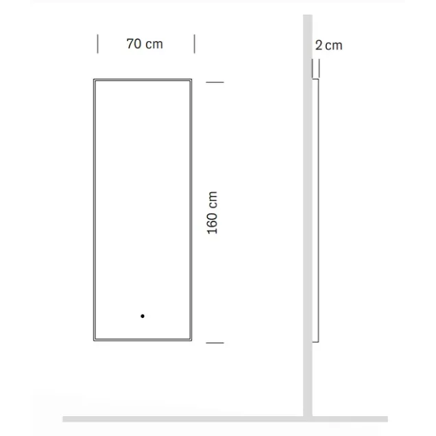specchio parrucchiere misure
