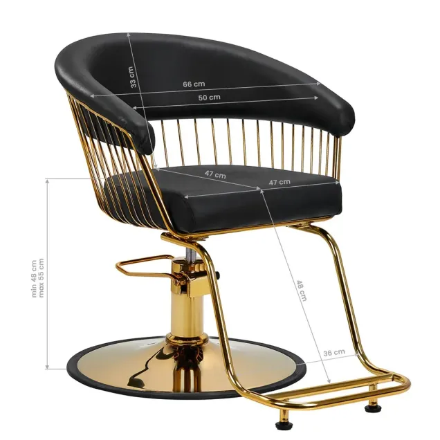 Poltrona Parrucchieri Nera e Oro | TOP SELLER