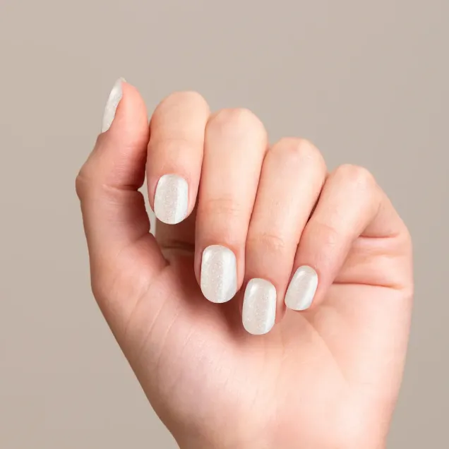 smalto semipermanente bianco Glitter