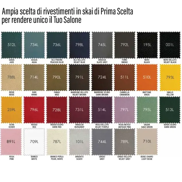 colori skai personalizzabili