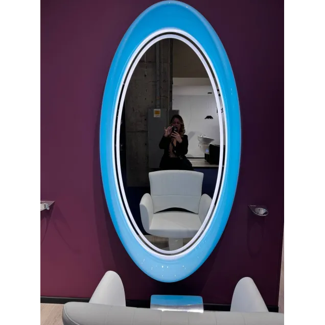 Specchio ovale con luce led