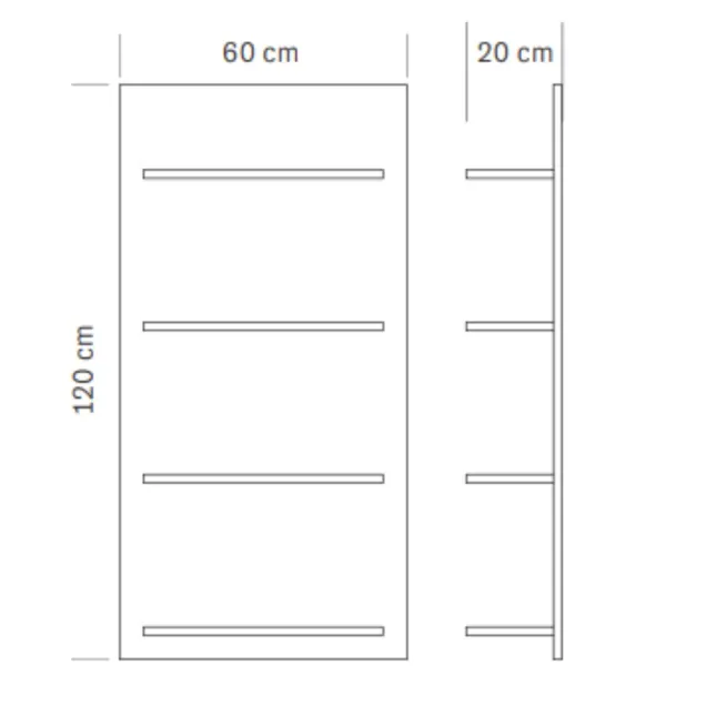 Espositore Legno Negozio a Parete con 3 Mensole Nero | OFFERTA