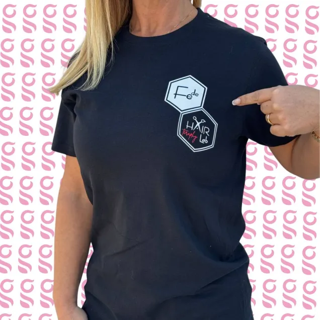 tshirt parrucchiere con logo