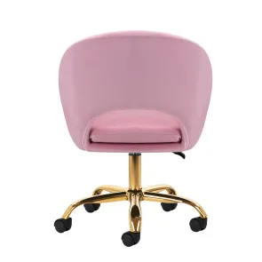 Sedia in Velluto Rosa 2