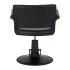 Poltrona Parrucchiere con Base Tonda Total Black | OFFERTA LANCIO